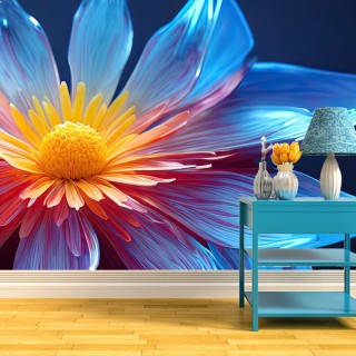 Papel pintado o fotomural flor en primer plano