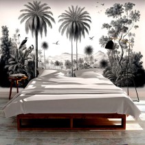 Papel pintado o fotomural ilustración bosque tropical
