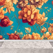 Fotomural flores ilustración vintage