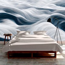 Papel pintado o fotomural ilustración ondas con texturas
