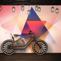 Papel pintado o fotomural juvenil geométrico moderno