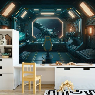 Papel pintado o fotomural mandos aventura en nave espacial Papel pintado o fotomural mandos aventura en nave espacial