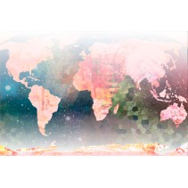 Fotomural mapamundi moderno tecnológico