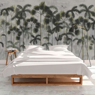 Papel pintado o fotomural paisaje horizonte de palmeras