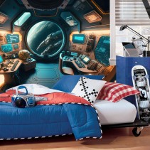 Papel pintado panel control nave espacial sci fi