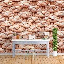 Papel pintado patrón con texturas de mimbre