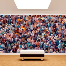 Papel pintado o fotomural pintura moderna óleo