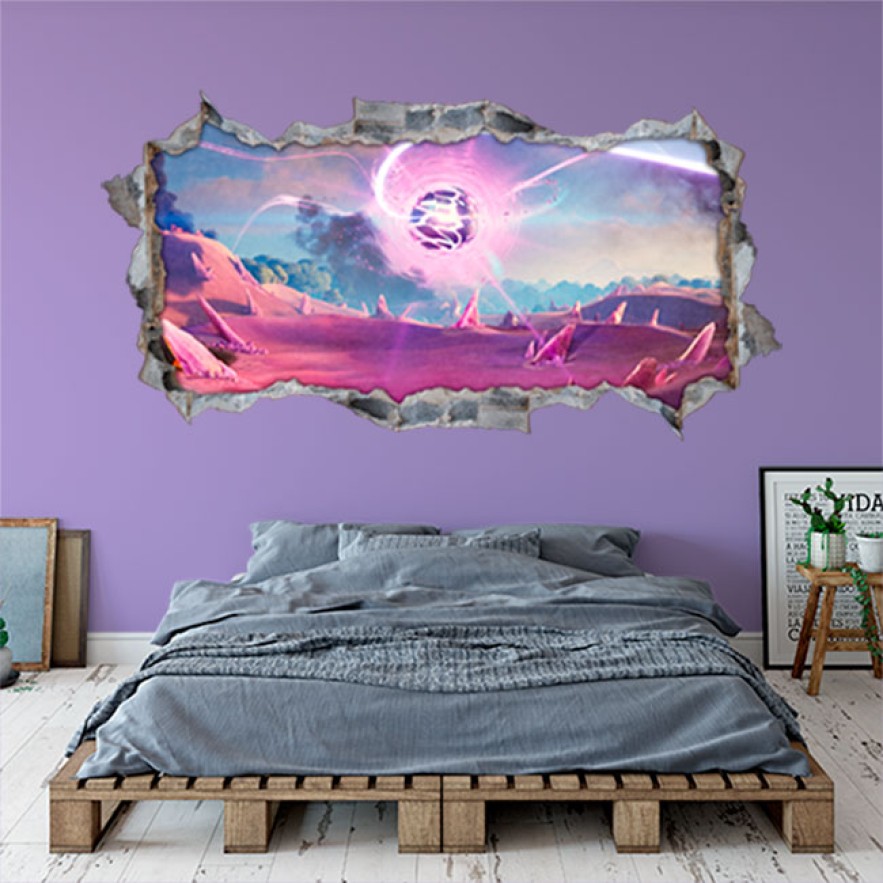 Vinilo pegatina fortnite agujero 3d