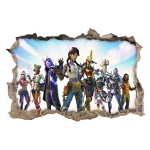 Vinilo personajes fortnite agujero 3d