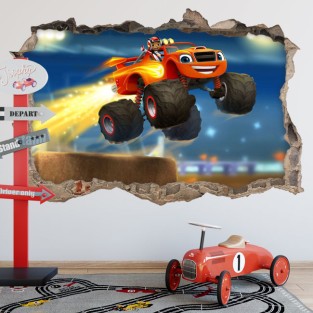 Pegatinas agujero 3d blaze and the monster machines Pegatinas agujero 3d blaze and the monster machines