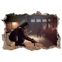 Vinilo agujero 3d videojuego counter strike
