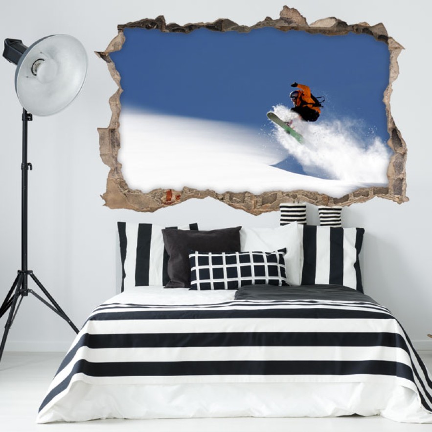 Vinilos agujero 3d snowboard