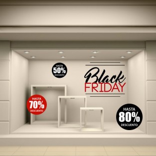 Vinilo para comercio texto black friday