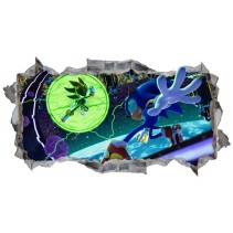 Vinilo decorativo agujero 3d sonic
