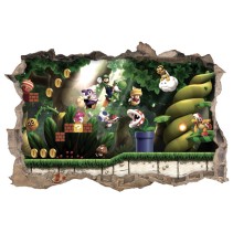 Vinilos agujeros 3d videojuego super luigi