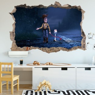 Pegatinas decorativas agujero 3d toy story 4