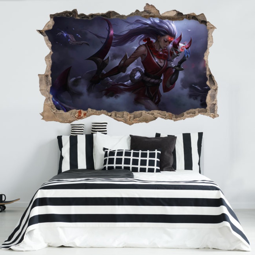 Vinilos videojuego league of legends agujero 3d