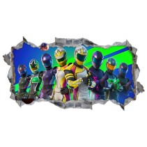 Vinilo decorativo agujero pared 3d personajes videojuego fortnite