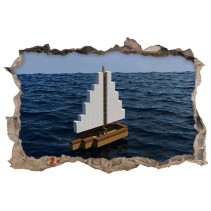 Vinilo agujero 3d videojuego minecraft