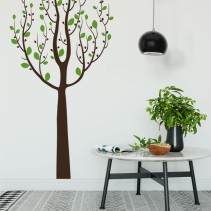 Vinilos decorativos árbol con hojas moderno