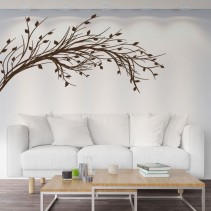 Vinilos decorativos rama de árbol con hojas