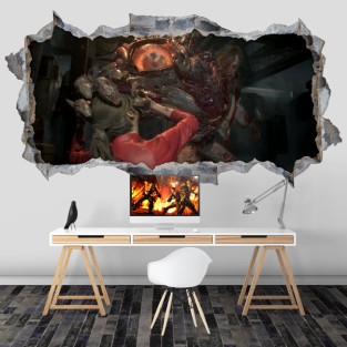 Pegatinas de vinilos agujero 3d resident evil