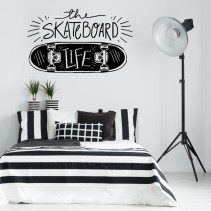 Vinilos decorativos juveniles the skateboard life