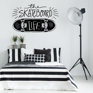 Vinilos decorativos juveniles the skateboard life