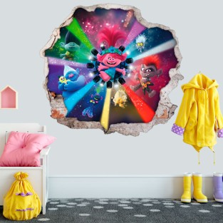 Pegatinas de vinilos 3d infantil película trolls