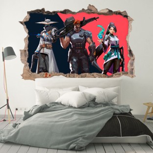 Vinilo decorativo agujero 3d videojuego valorant Vinilo decorativo agujero 3d videojuego valorant