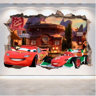 Pegatinas agujero 3d disney cars 2
