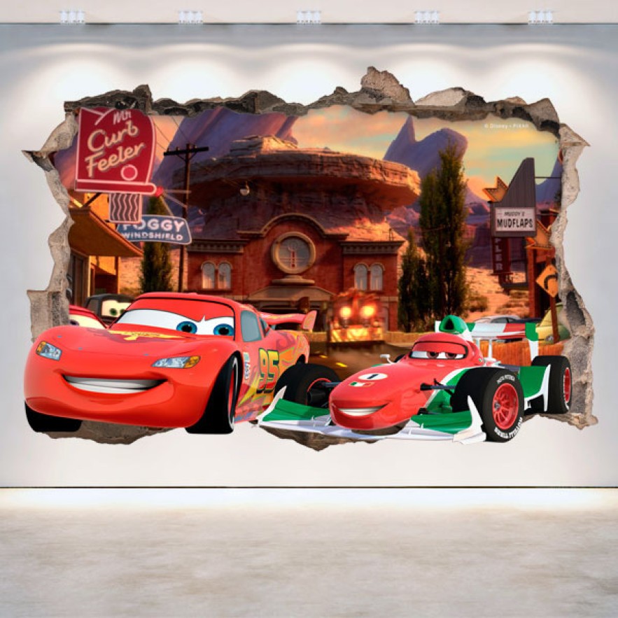 Pegatinas agujero 3d disney cars 2