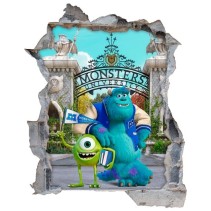 Vinilos decorativos infantiles agujero 3d monsters university