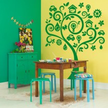 Vinilos decorativos dibujo árbol ecológico