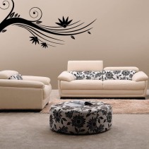Vinilos decorativos rama floral