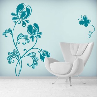 Vinilos decorativos diseño floral