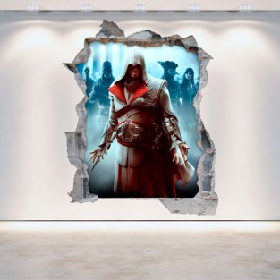 Vinilos agujeros 3d assassin's creed brotherhood