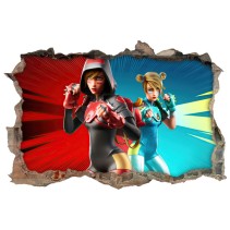 Pegatinas y vinilos agujero 3d videojuego fortnite