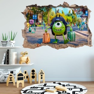 Vinilos agujero 3d monster university mike Vinilos agujero 3d monster university mike