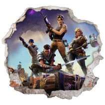 Vinilos decoración agujero 3d videojuego fortnite