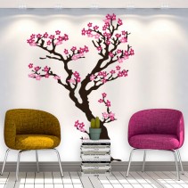 Vinilos decorativos árbol con flores cerezo