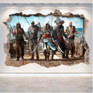 Vinilo agujero 3d videojuego assassin's creed