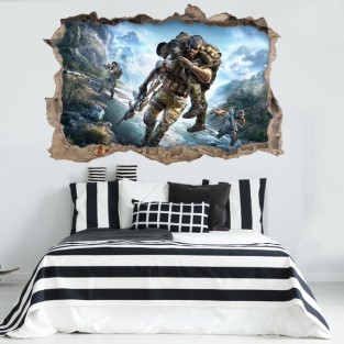 Vinilo agujero 3d videojuego tom clancy's ghost recon breakpoint Vinilo agujero 3d videojuego tom clancy's ghost recon breakpoint