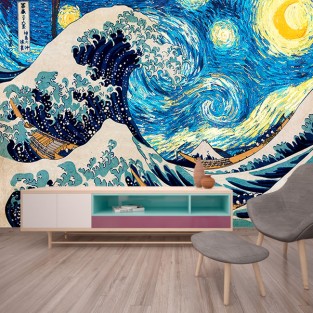 Fotomural o papel pintado ola kanagawa van gogh Fotomural o papel pintado ola kanagawa van gogh