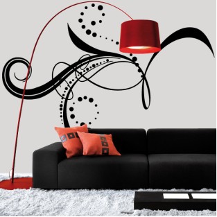 Vinilo decorativo silueta floral