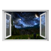 Ventana 3D Noche estrellada