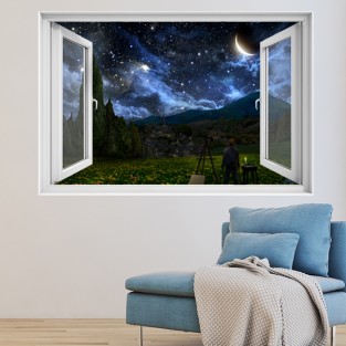 Ventana 3D Noche estrellada Ventana 3D Noche estrellada