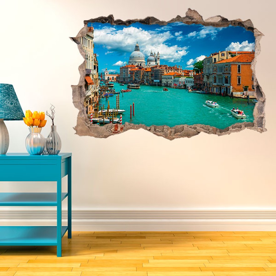 Vinilo agujero 3d venecia