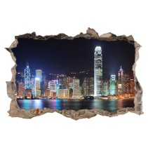 Vinilo agujero 3d hong kong ciudad