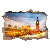 Vinilo agujero 3d perfil londres big ben